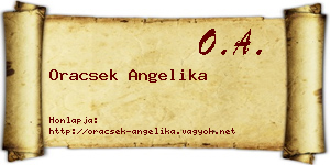 Oracsek Angelika névjegykártya